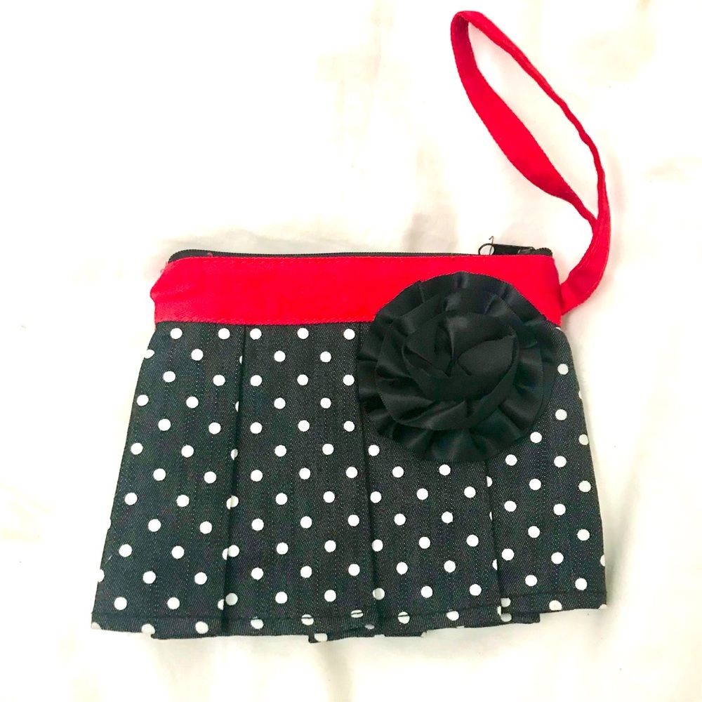 Polka Dot Skirt Wristlet